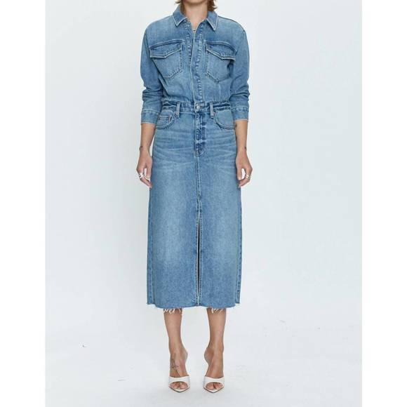 NEW PISTOLA amira denim dress in marcel - Picture 1 of 3